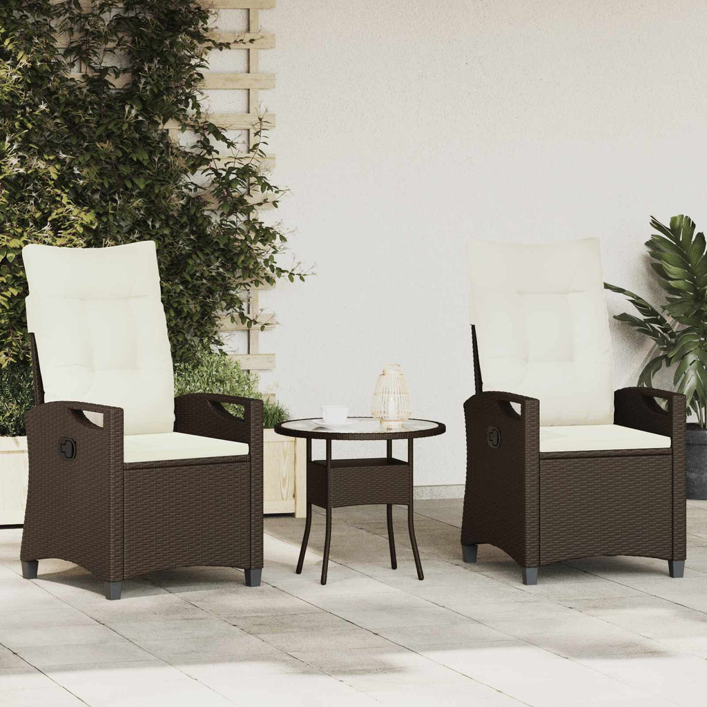 Gartenstuhl 2 pcs Braun und Creme 56 x 60 x 112 cm