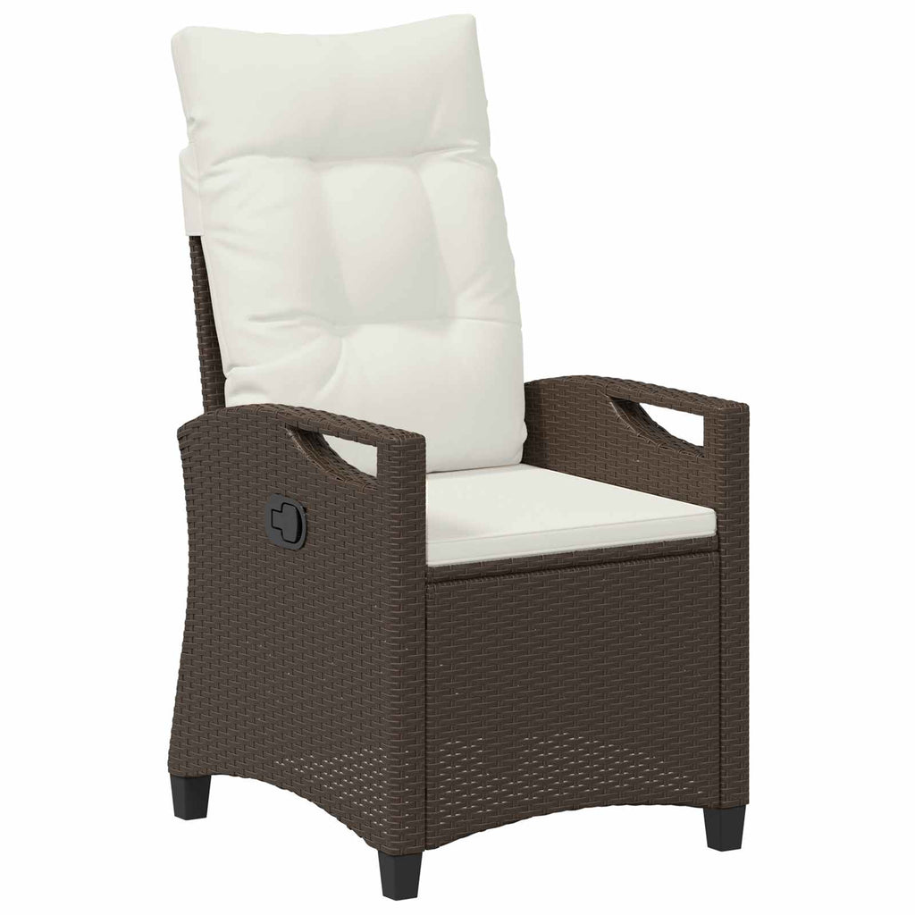 Gartenstuhl 2 pcs Braun und Creme 56 x 60 x 112 cm