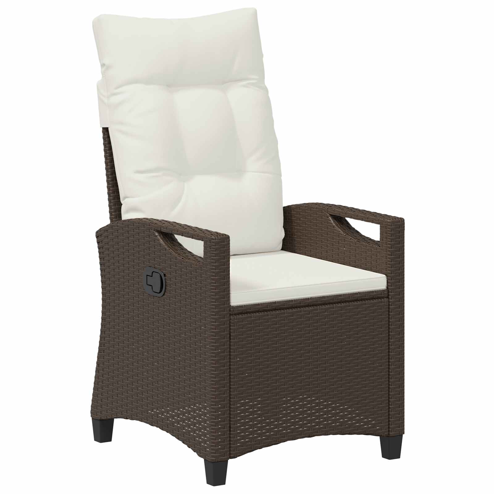 Gartenstuhl 2 pcs Braun und Creme 56 x 60 x 112 cm