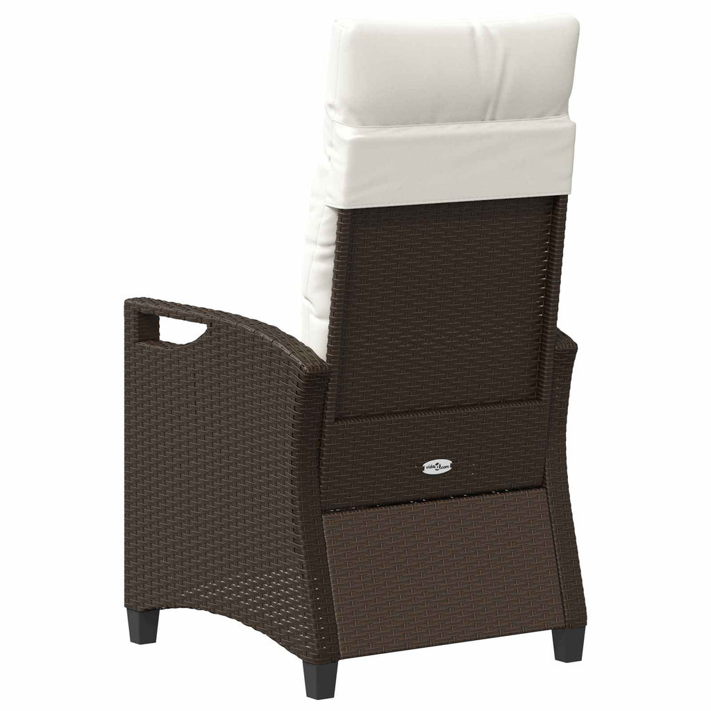 Gartenstuhl 2 pcs Braun und Creme 56 x 60 x 112 cm