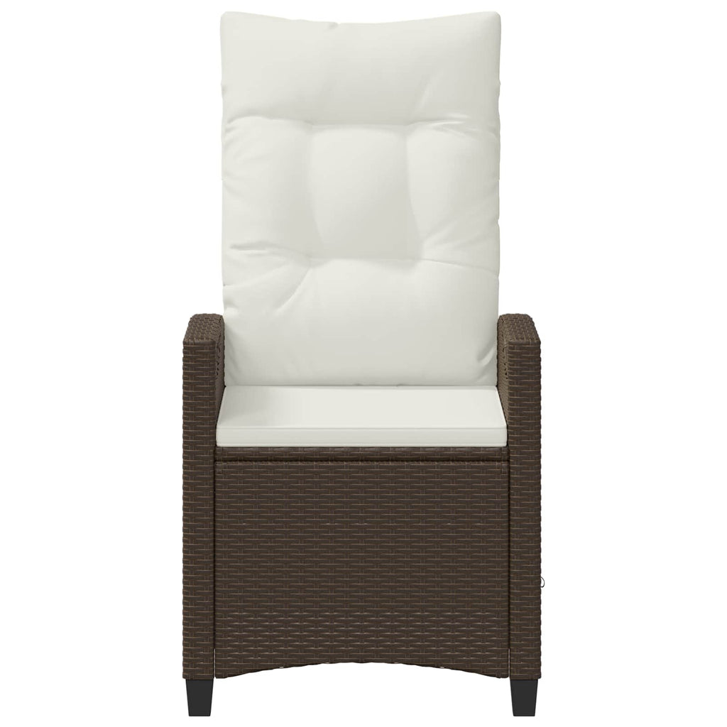 Gartenstuhl 2 pcs Braun und Creme 56 x 60 x 112 cm