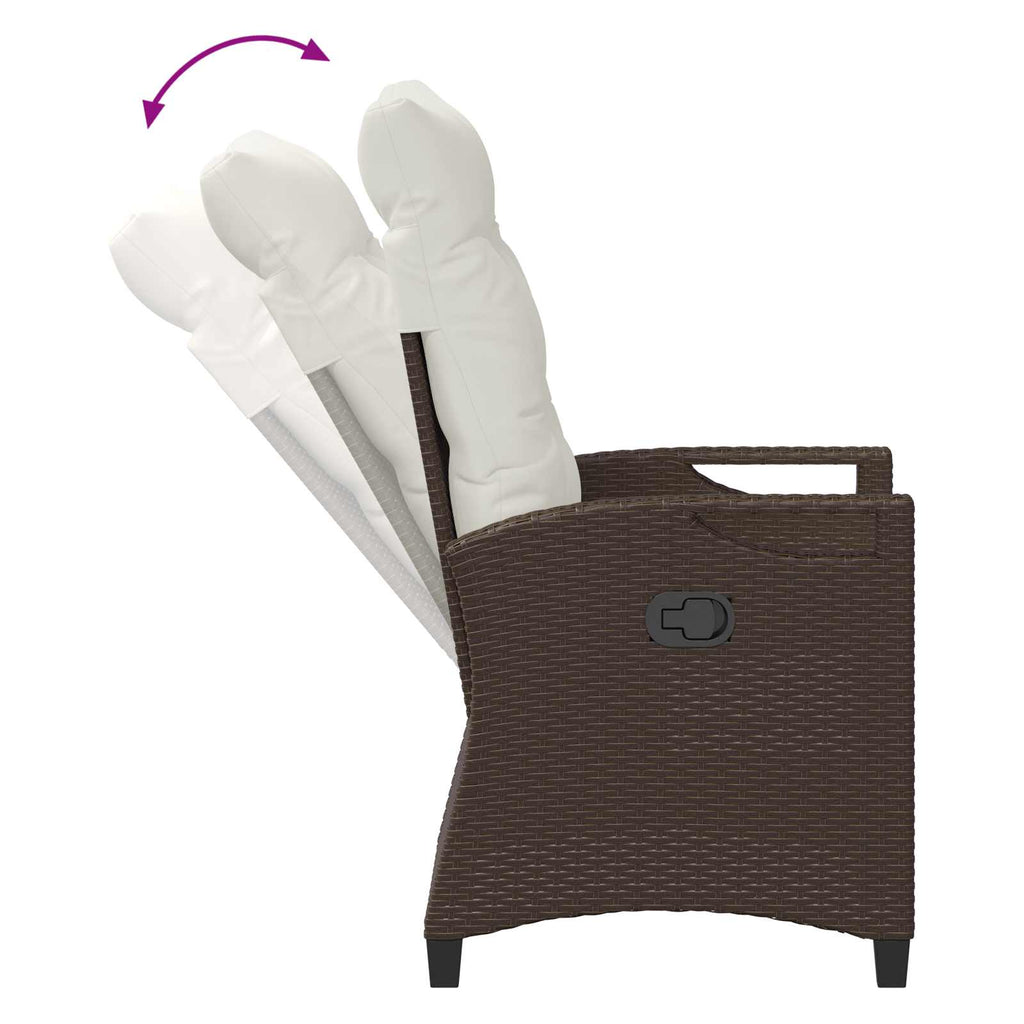 Gartenstuhl 2 pcs Braun und Creme 56 x 60 x 112 cm
