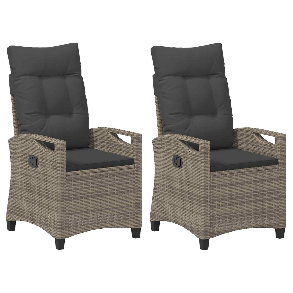 Gartenstuhl 2 pcs Grau und Dunkelgrau 56 x 60 x 112 cm