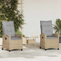 Gartenstuhl 2 pcs Beige und Hellgrau 56 x 60 x 112 cm
