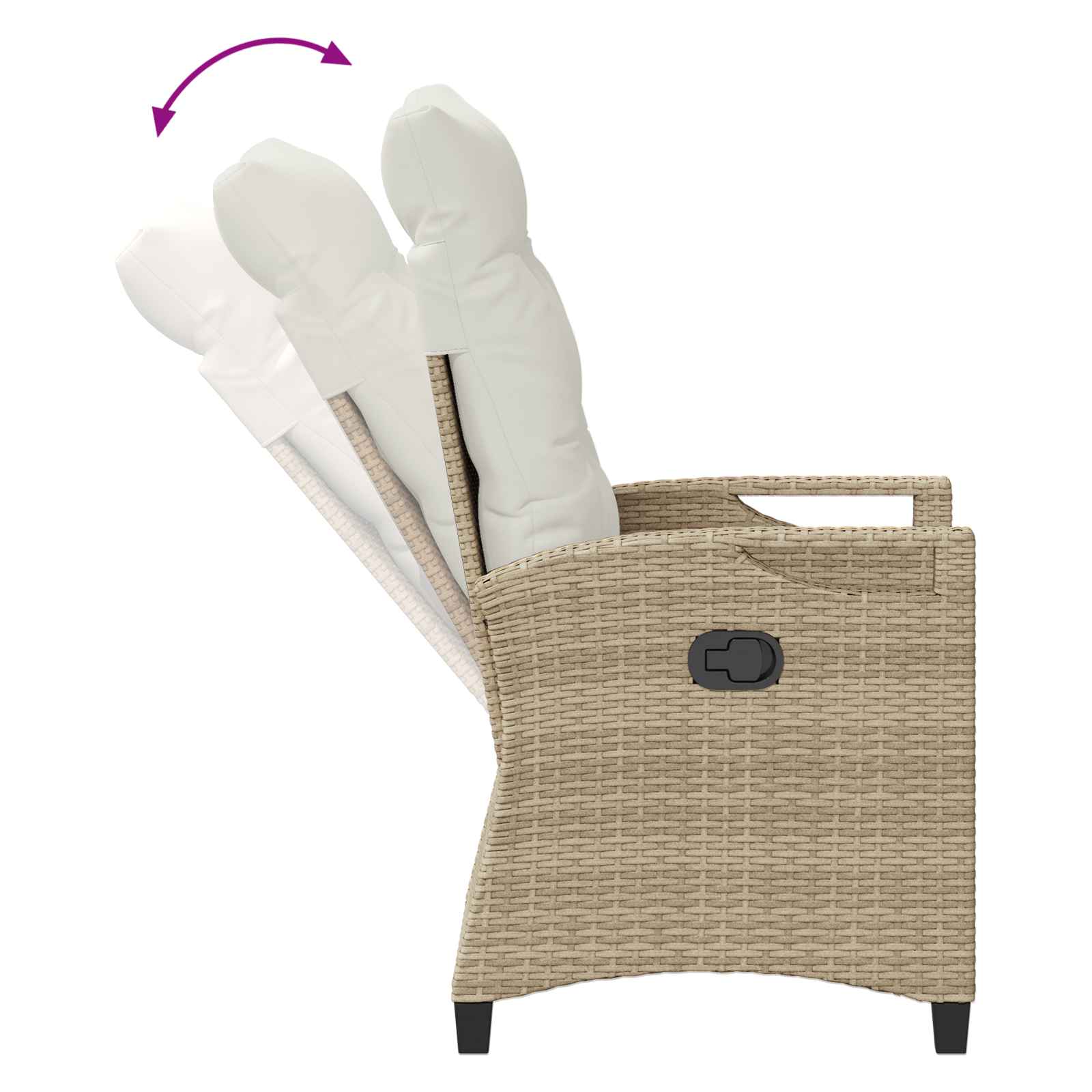 Gartenstuhl 2 pcs Beige und Creme 56 x 60 x 112 cm