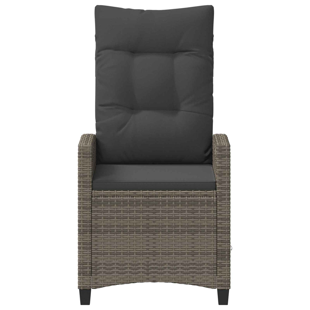 Verstellbarer Gartenstuhl Grau und Dunkelgrau 56 x 60 x 112 cm