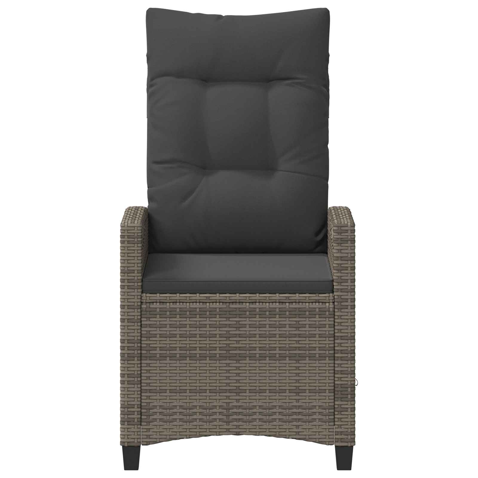 Verstellbarer Gartenstuhl Grau und Dunkelgrau 56 x 60 x 112 cm