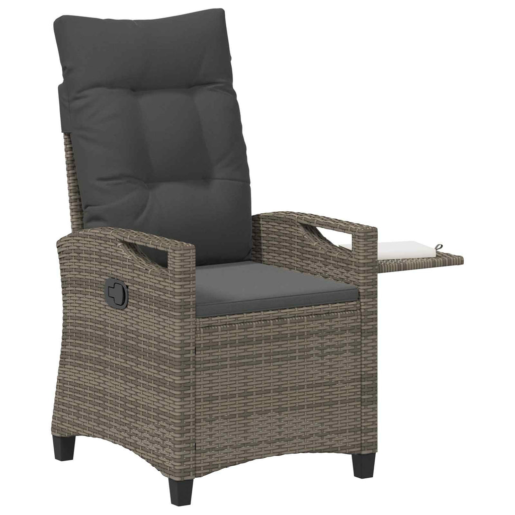 Verstellbarer Gartenstuhl Grau und Dunkelgrau 56 x 60 x 112 cm