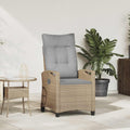 Verstellbarer Gartenstuhl Beige und Hellgrau 56 x 60 x 112 cm