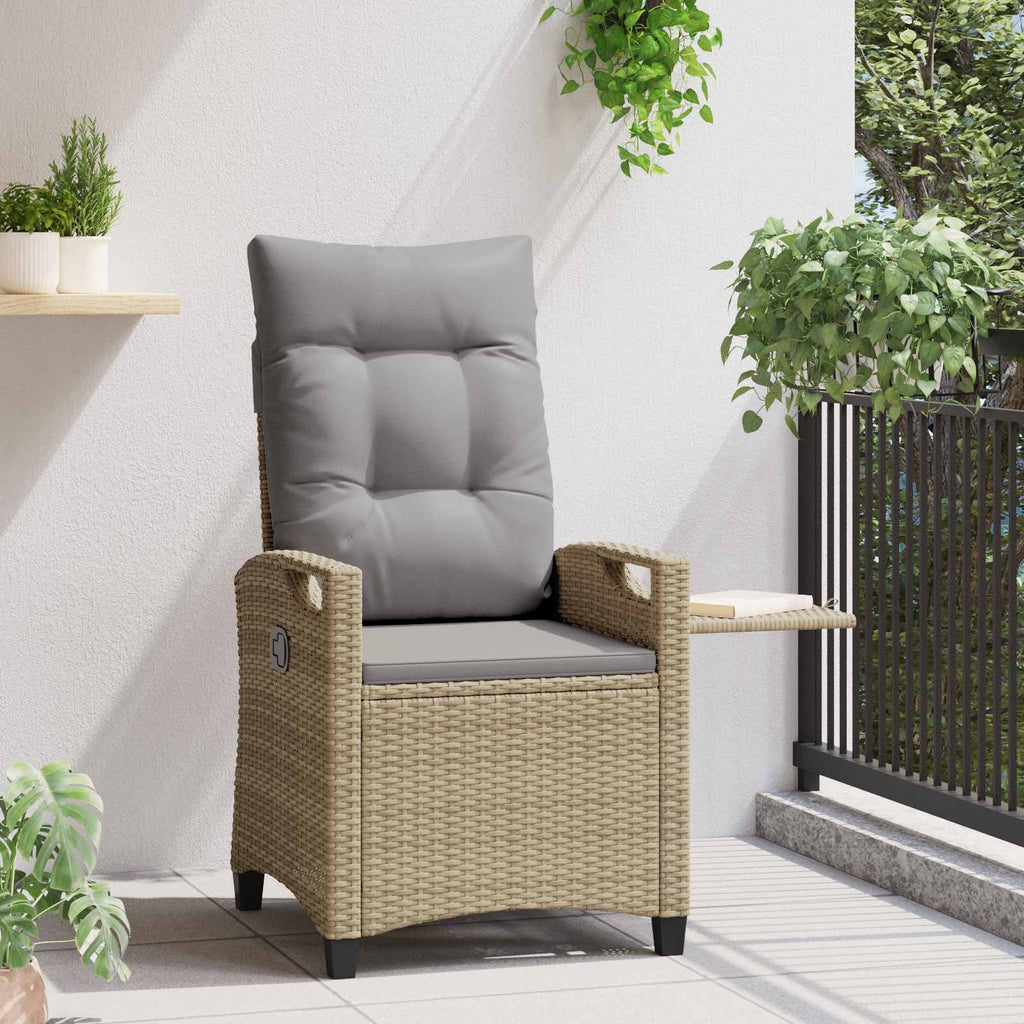 Verstellbarer Gartenstuhl Beige und Hellgrau 56 x 60 x 112 cm