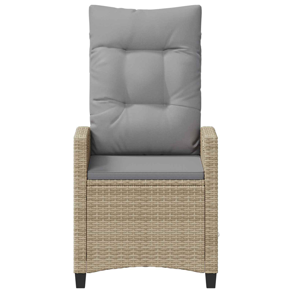 Verstellbarer Gartenstuhl Beige und Hellgrau 56 x 60 x 112 cm