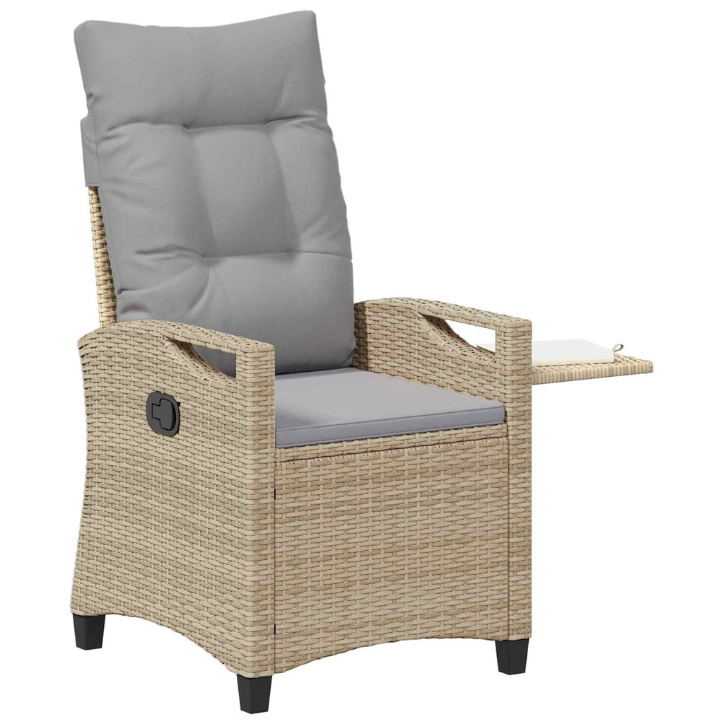 Verstellbarer Gartenstuhl Beige und Hellgrau 56 x 60 x 112 cm