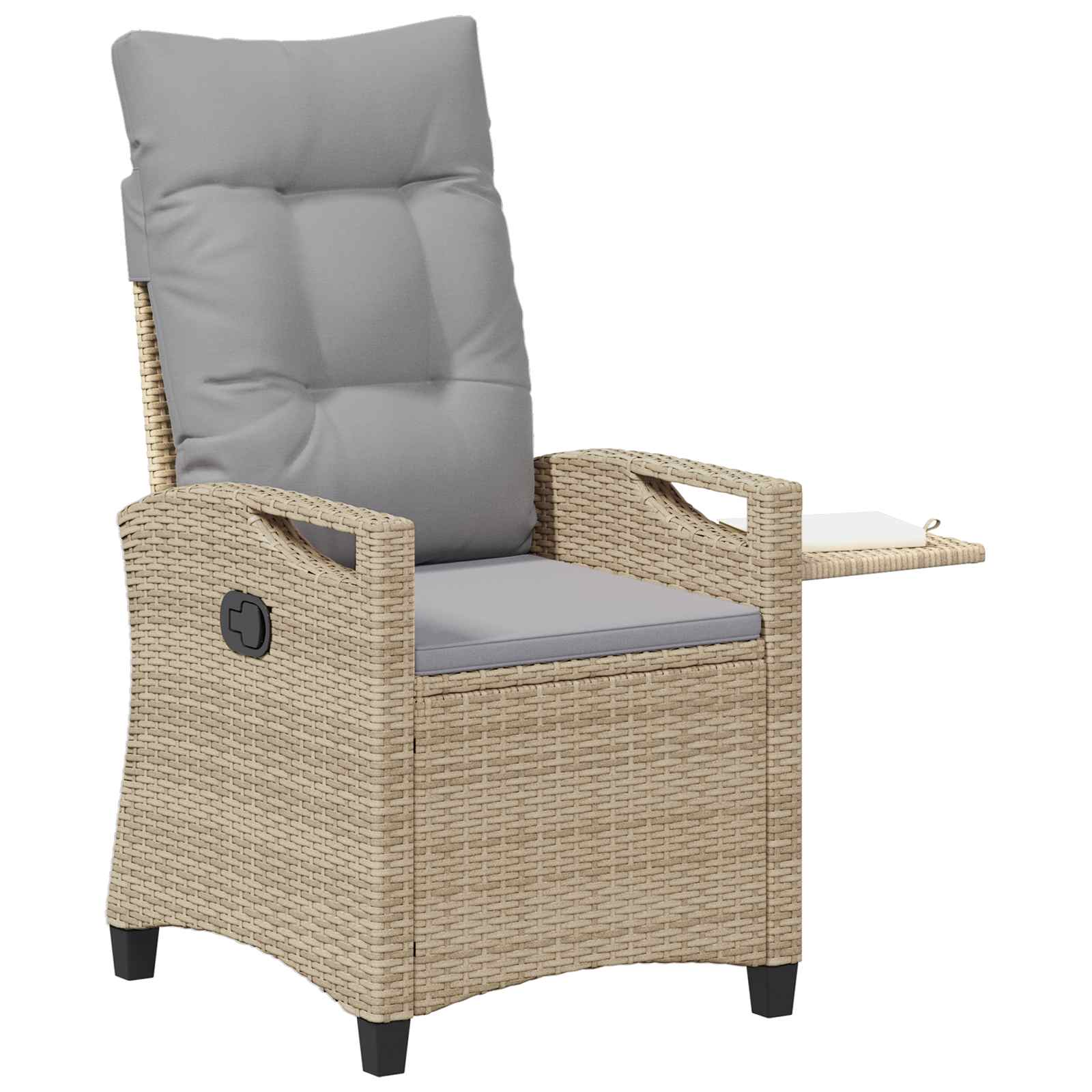 Verstellbarer Gartenstuhl Beige und Hellgrau 56 x 60 x 112 cm