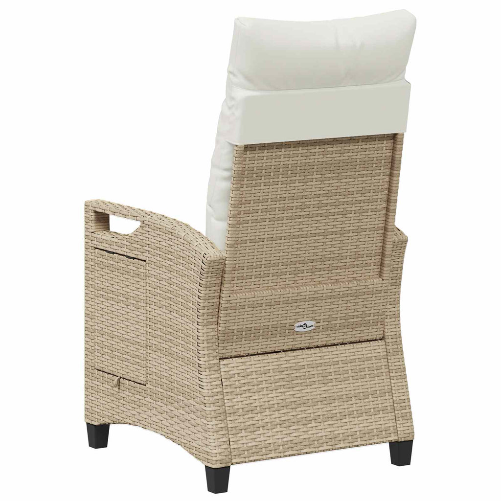 Verstellbarer Gartenstuhl Beige und Creme 56 x 60 x 112 cm