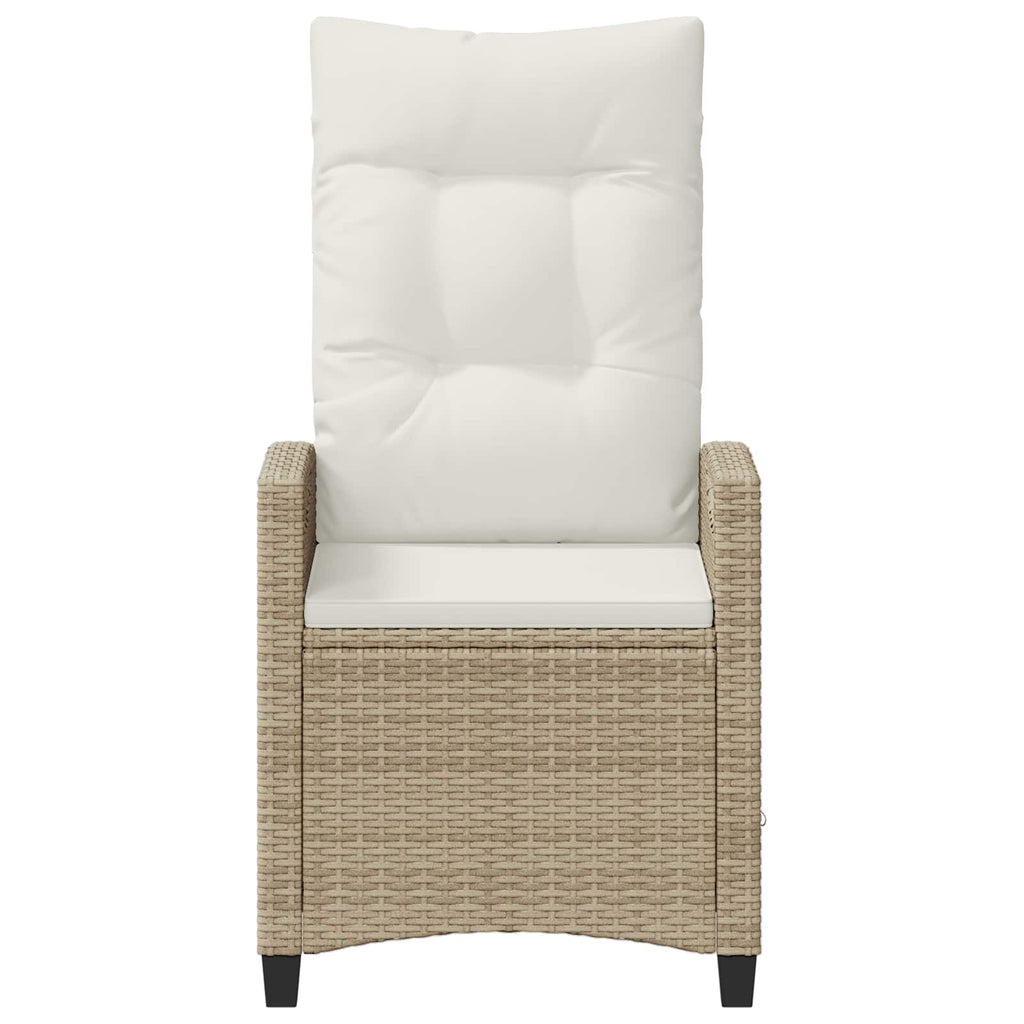 Verstellbarer Gartenstuhl Beige und Creme 56 x 60 x 112 cm