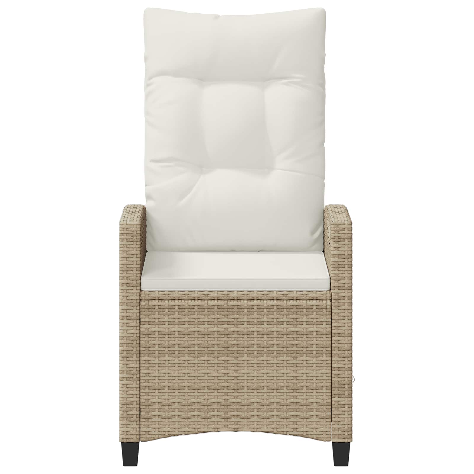 Verstellbarer Gartenstuhl Beige und Creme 56 x 60 x 112 cm