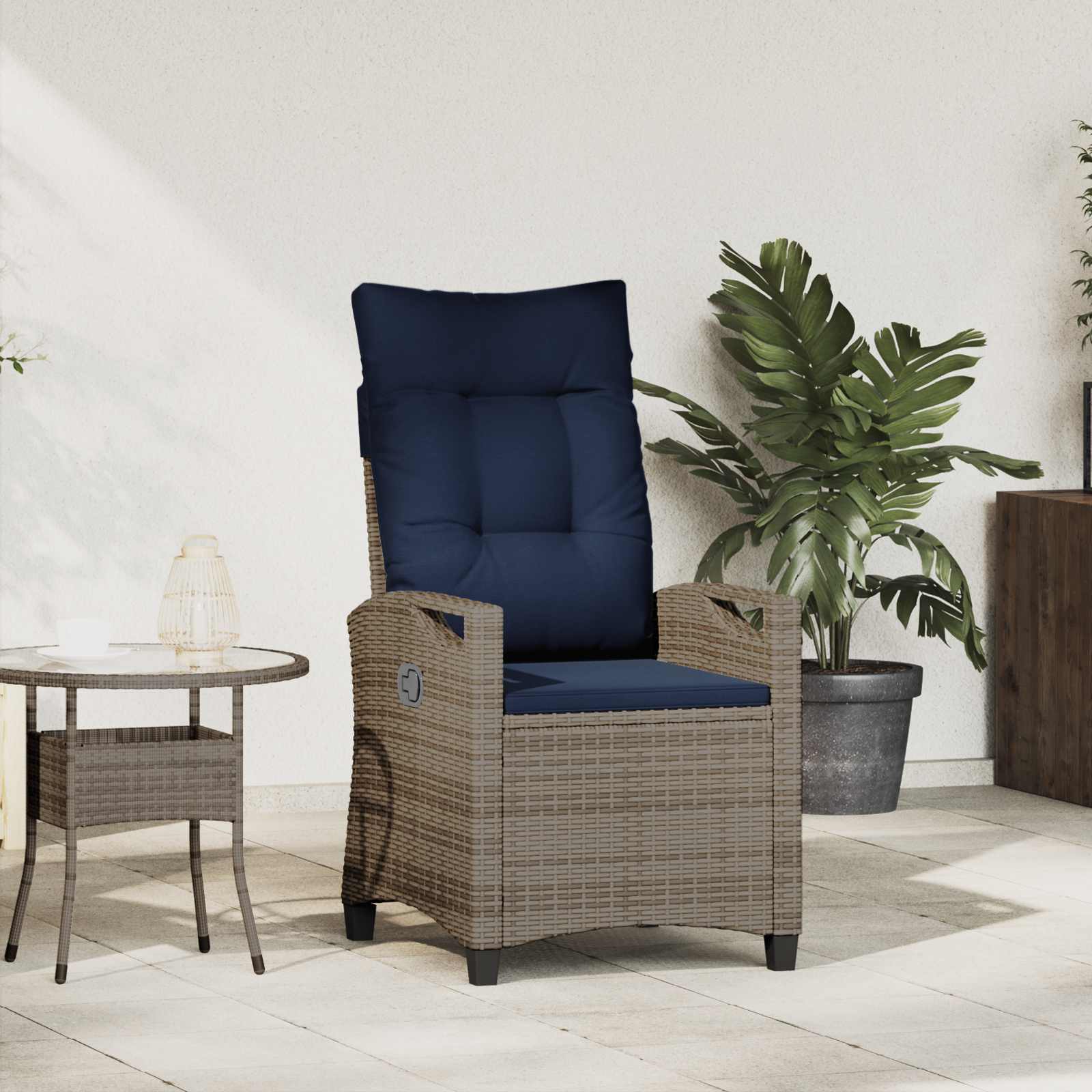 Verstellbarer Gartenstuhl 56 x 60 x 112 cm Stahl