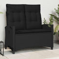 Gartenbank Schwarz 105 x 60 x 112 cm Stahl und Polyester
