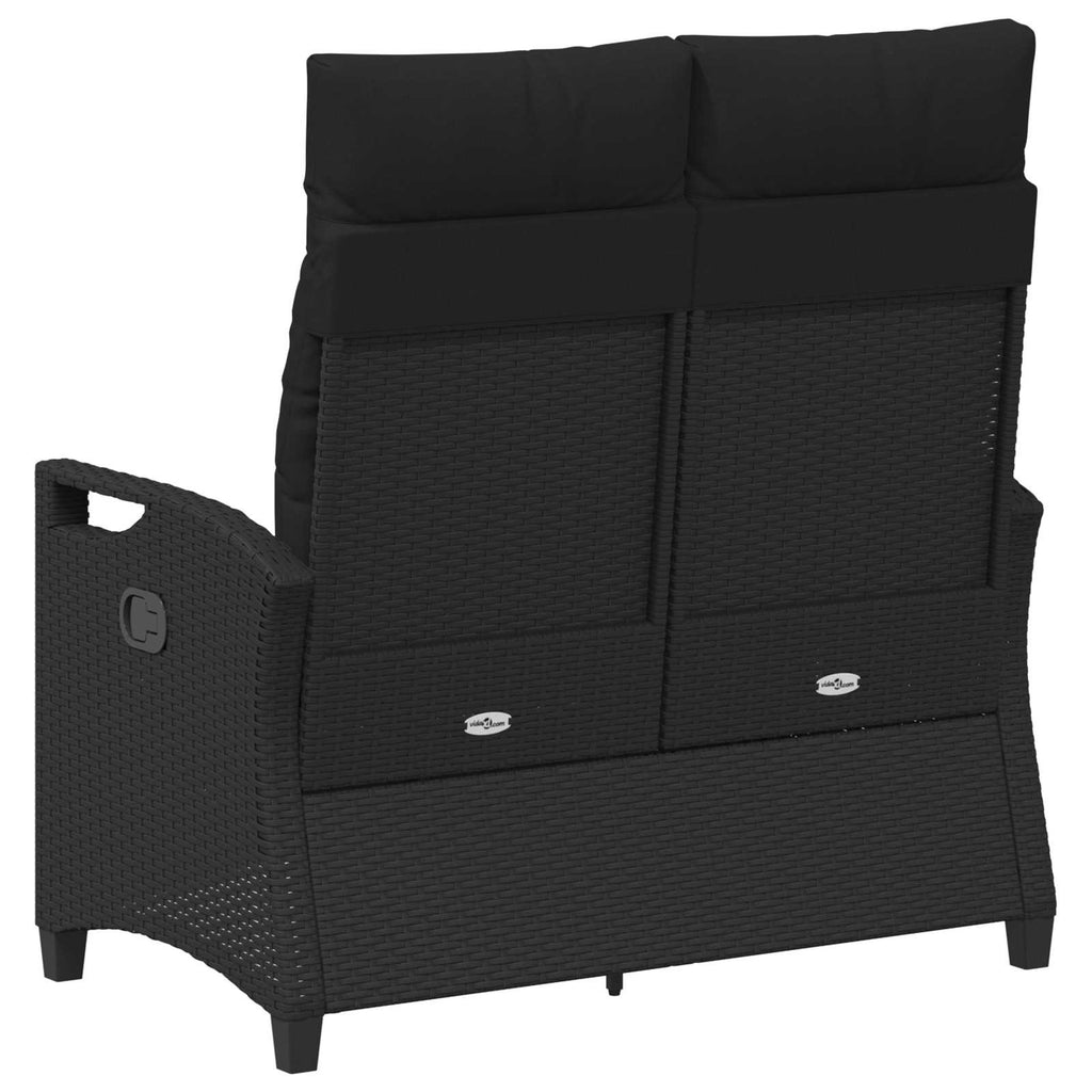 Gartenbank Schwarz 105 x 60 x 112 cm Stahl und Polyester