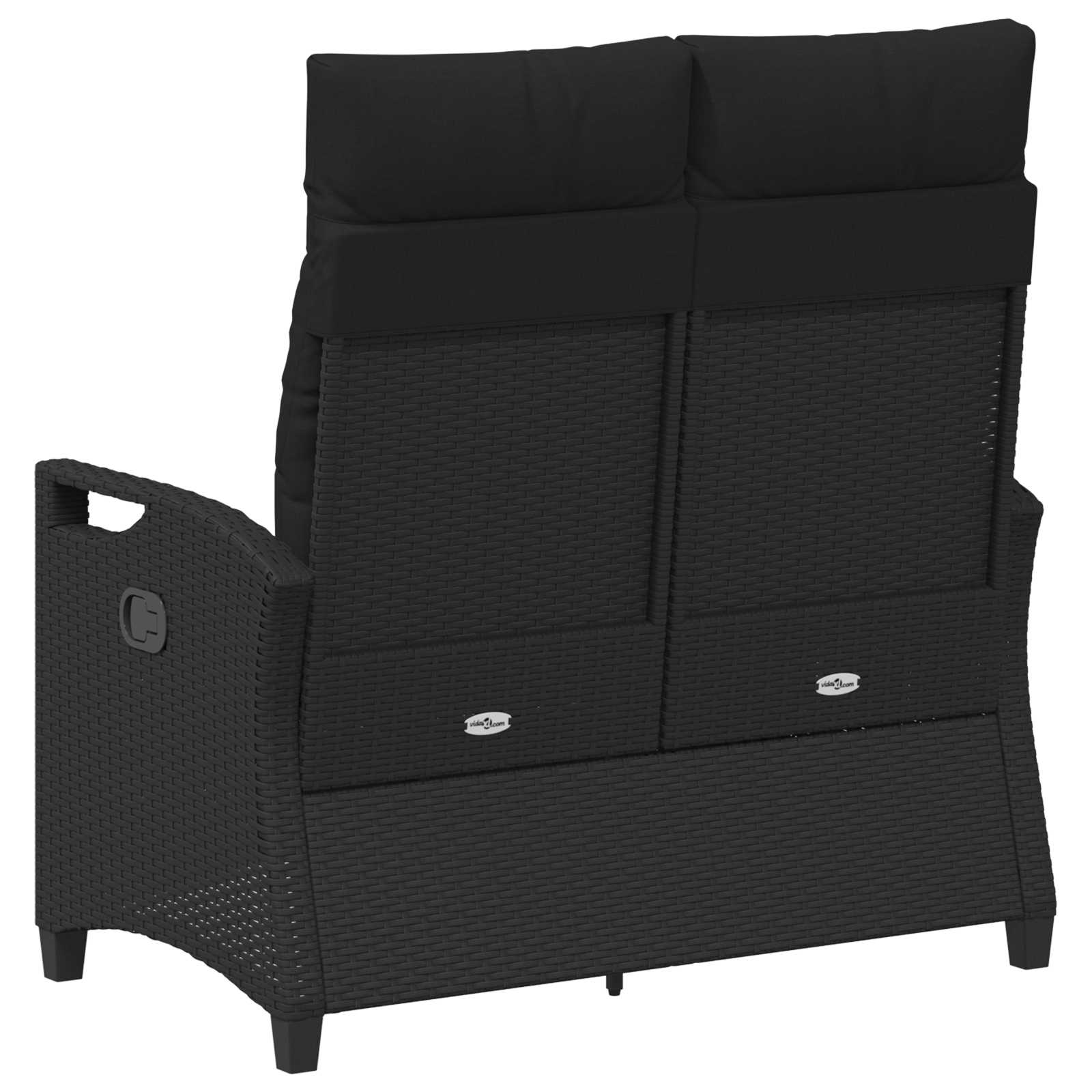 Gartenbank Schwarz 105 x 60 x 112 cm Stahl und Polyester