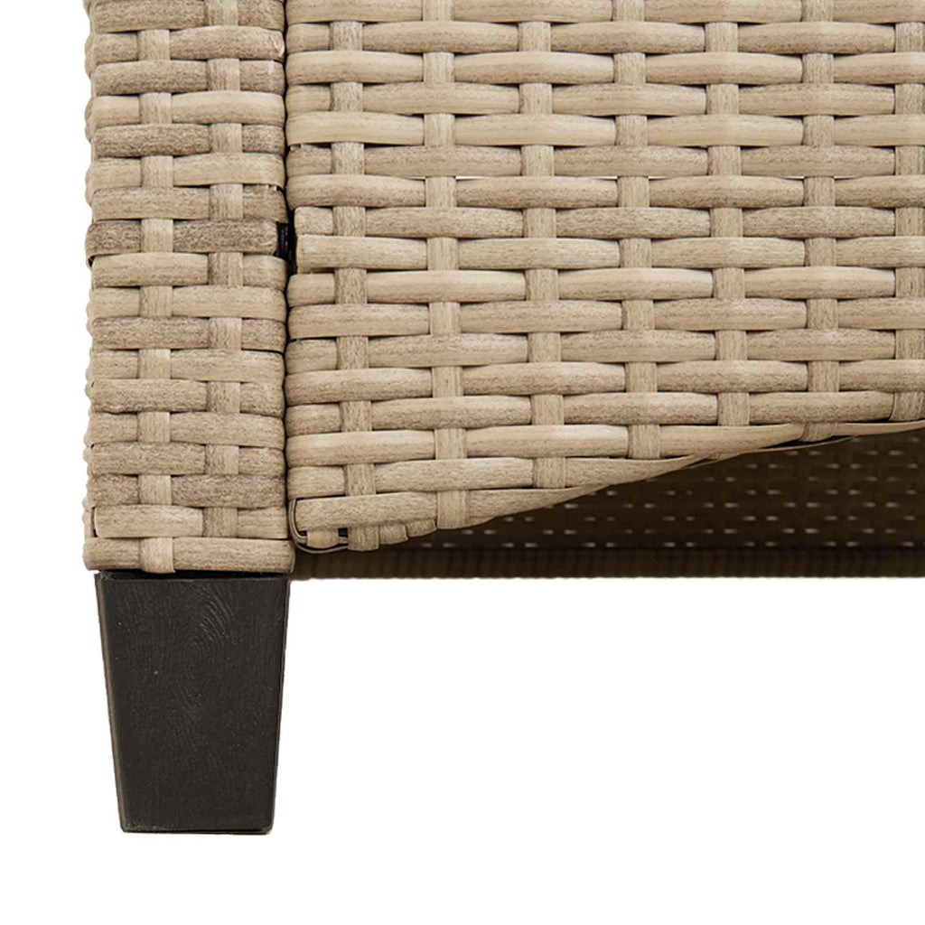 Gartenbank mit Kissen Beige und Hellgrau 105 x 60 x 112 cm