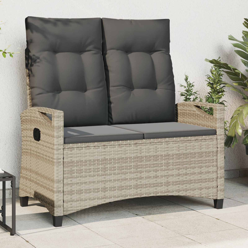 Gartenbank mit Kissen 105 x 60 x 112 cm Stahl