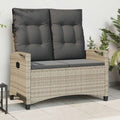 Gartenbank mit Kissen 105 x 60 x 112 cm Stahl