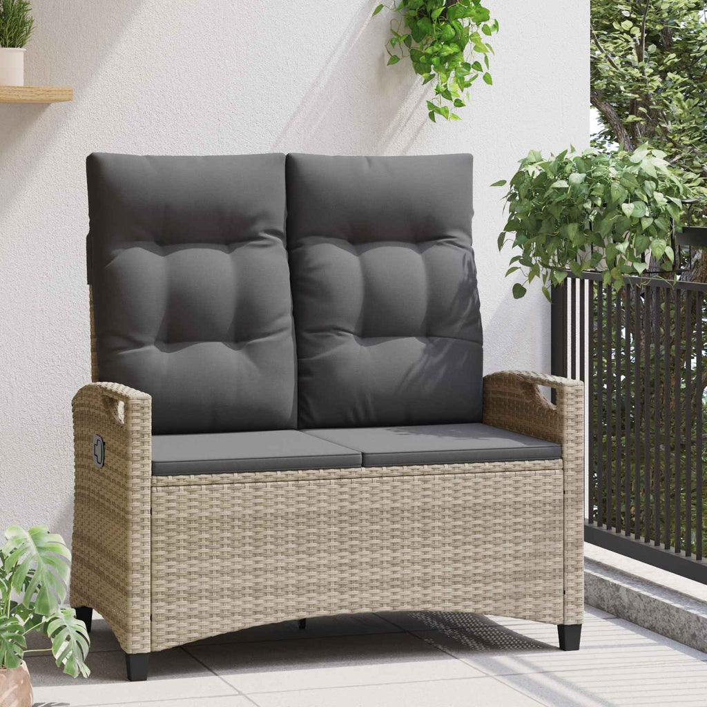Gartenbank mit Kissen 105 x 60 x 112 cm Stahl