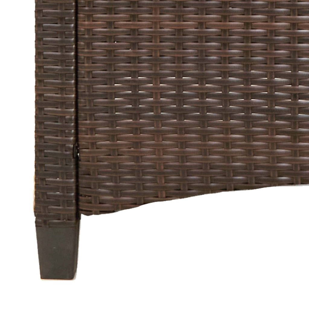 Gartenbank Braun und Rot 105 x 60 x 112 cm Stahl und Polyester