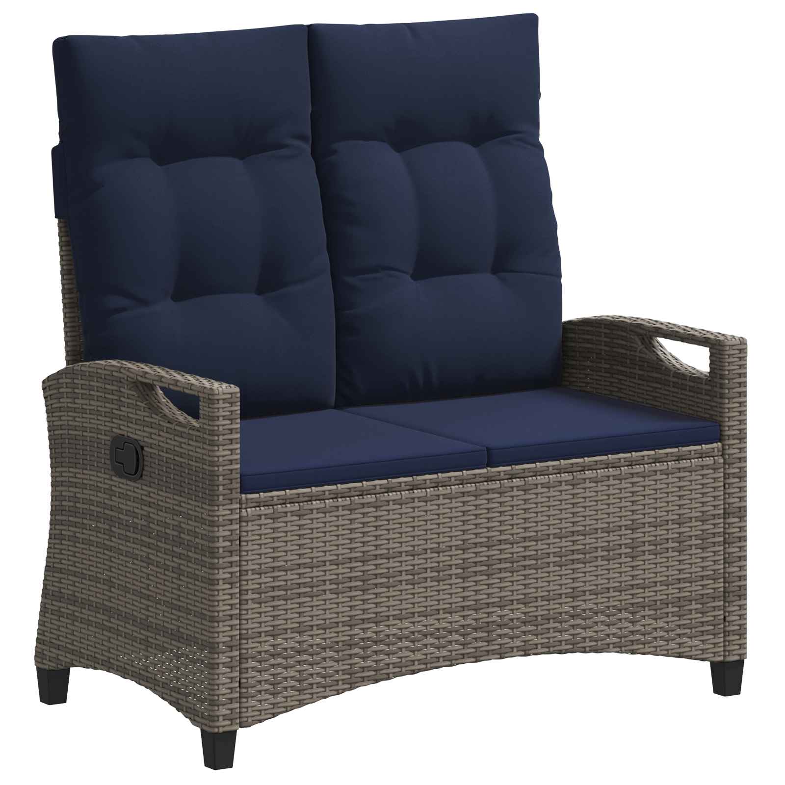 Gartenbank mit Kissen 105 x 60 x 112 cm Stahl