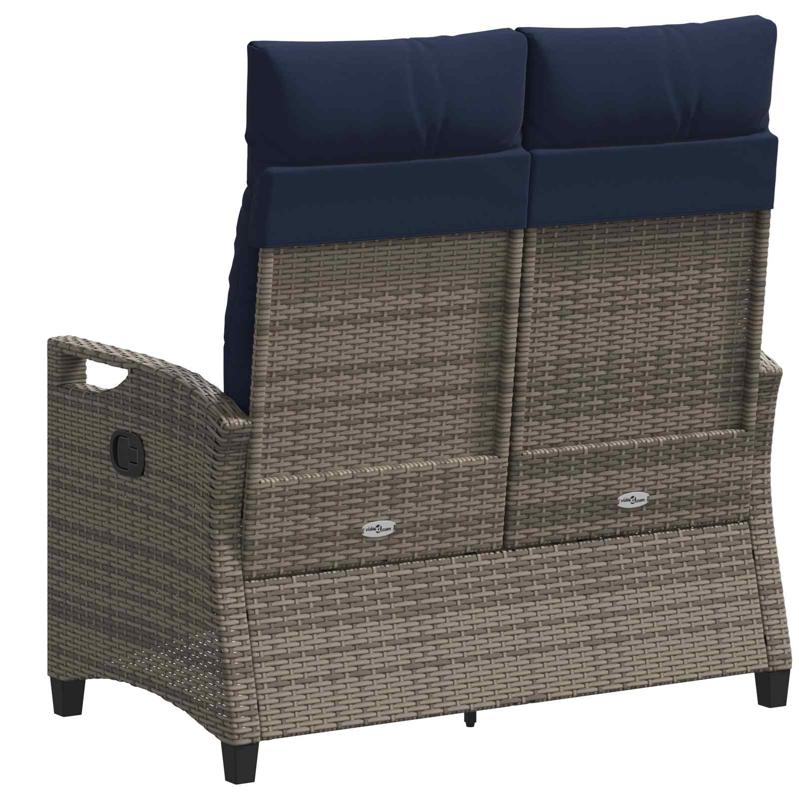 Gartenbank mit Kissen 105 x 60 x 112 cm Stahl