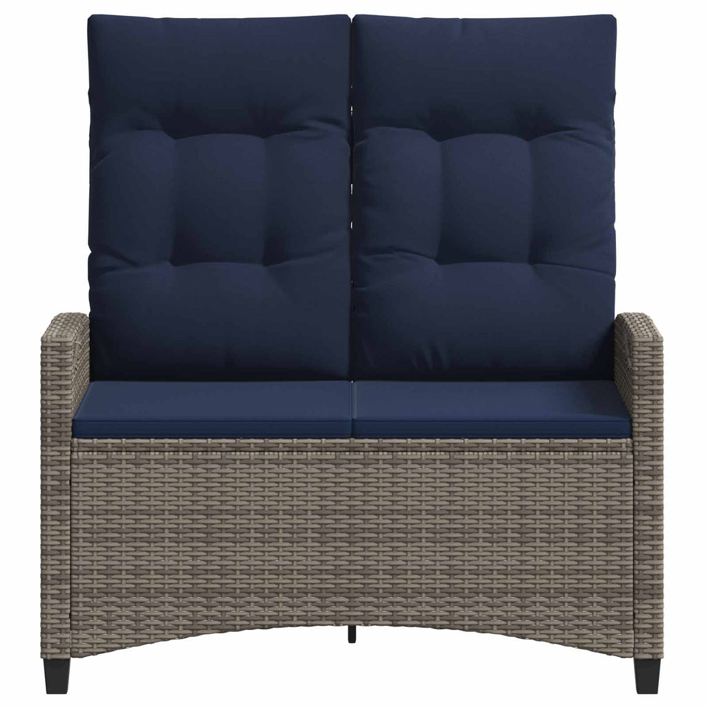 Gartenbank mit Kissen 105 x 60 x 112 cm Stahl