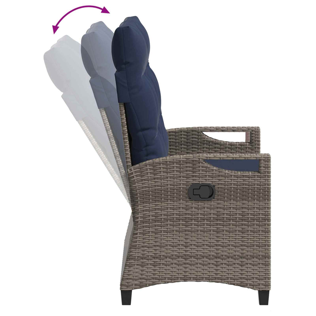 Gartenbank mit Kissen 105 x 60 x 112 cm Stahl