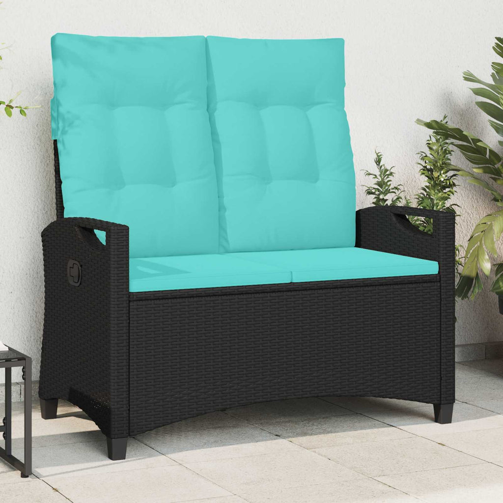 Gartenbank mit Kissen 105 x 60 x 112 cm Stahl