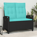 Gartenbank mit Kissen 105 x 60 x 112 cm Stahl