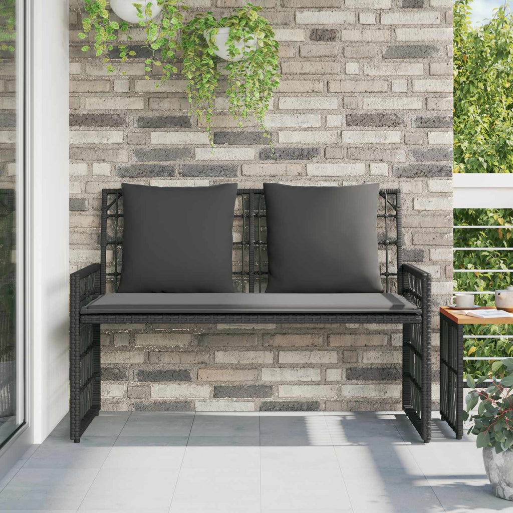Bank Outdoor Uni Schwarz und Dunkelgrau 116 x 55 x 82 cm