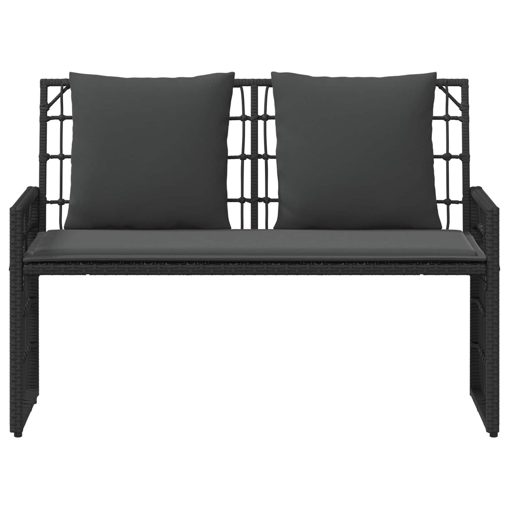 Bank Outdoor Uni Schwarz und Dunkelgrau 116 x 55 x 82 cm