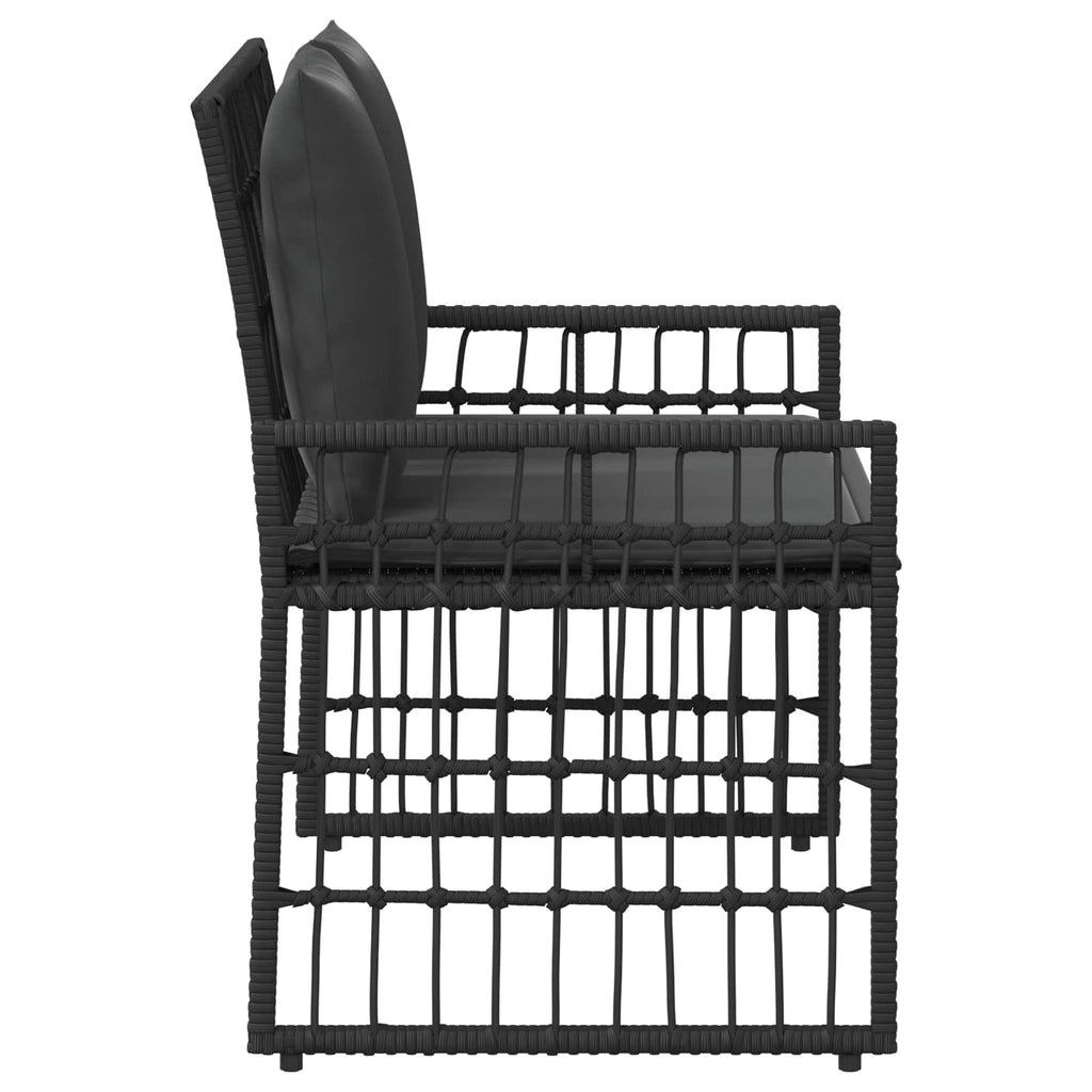 Bank Outdoor Uni Schwarz und Dunkelgrau 116 x 55 x 82 cm