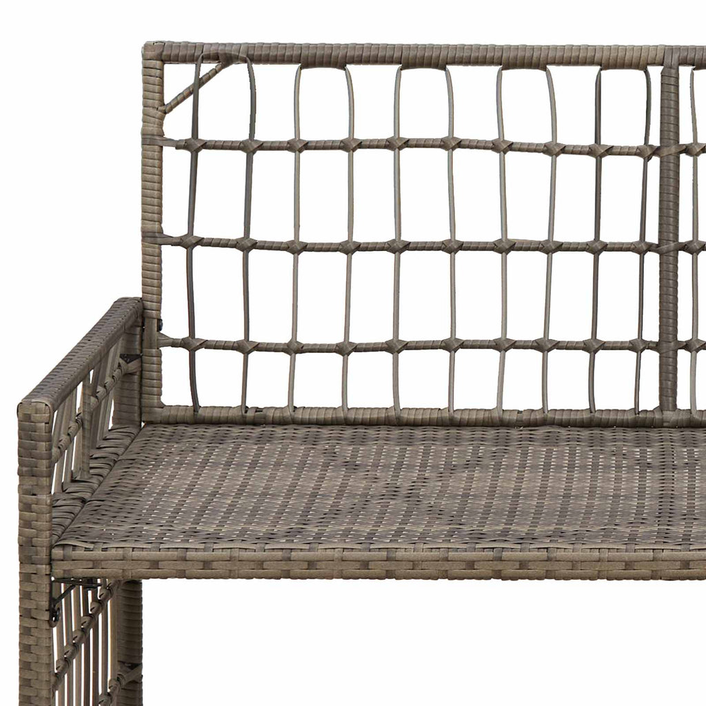 Bank Outdoor Uni Grau und Dunkelgrau 116 x 55 x 82 cm
