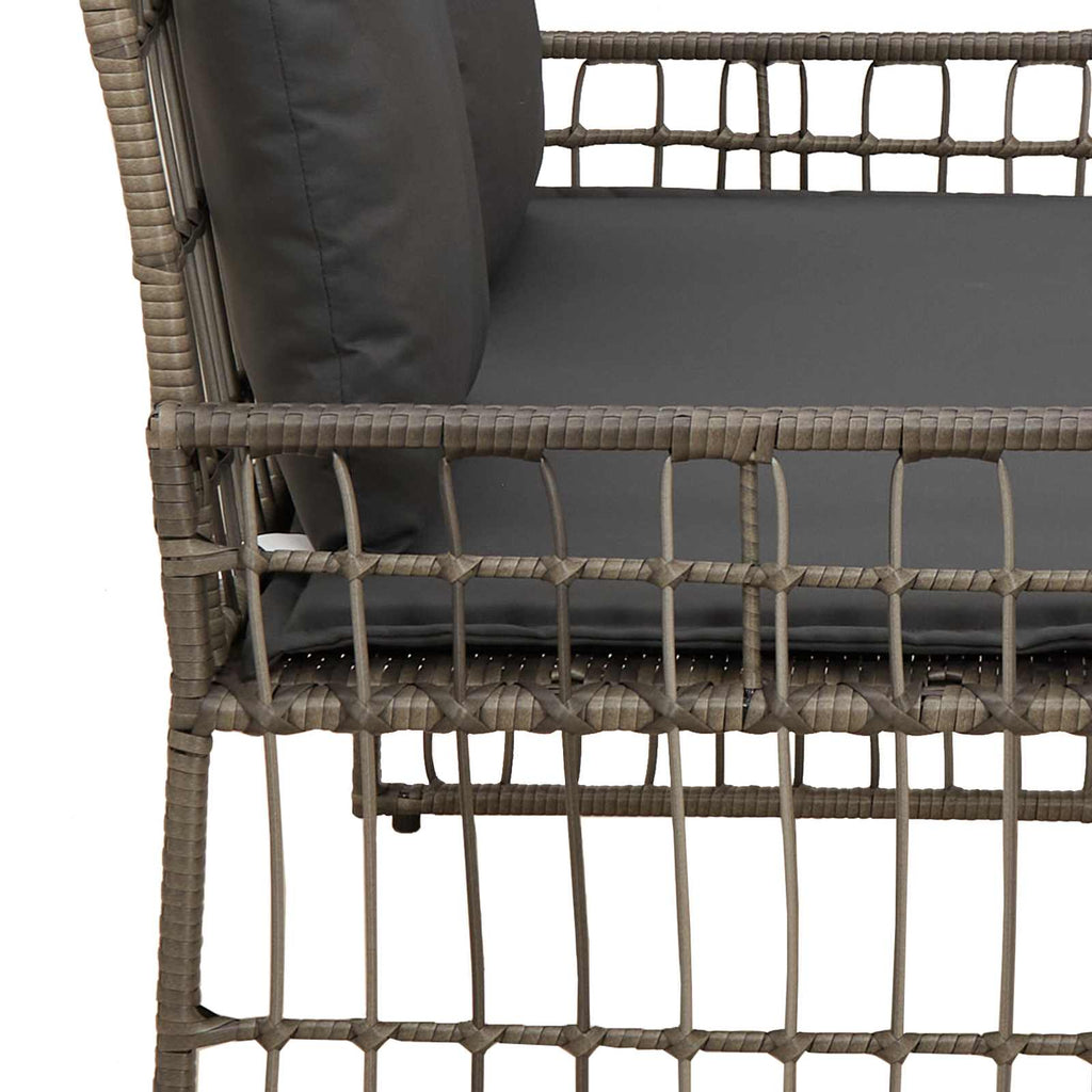 Bank Outdoor Uni Grau und Dunkelgrau 116 x 55 x 82 cm