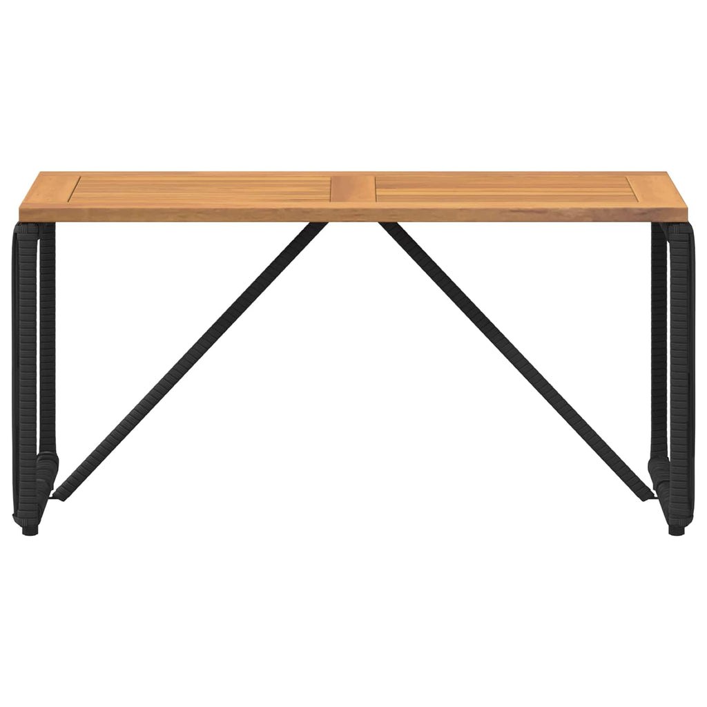 Tisch für Outdoor Schwarz und Braun 80 x 40 x 40 cm Poly-Rattan