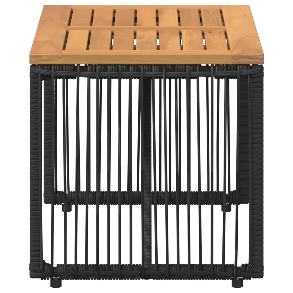 Tisch für Outdoor Schwarz und Braun 80 x 40 x 40 cm Poly-Rattan
