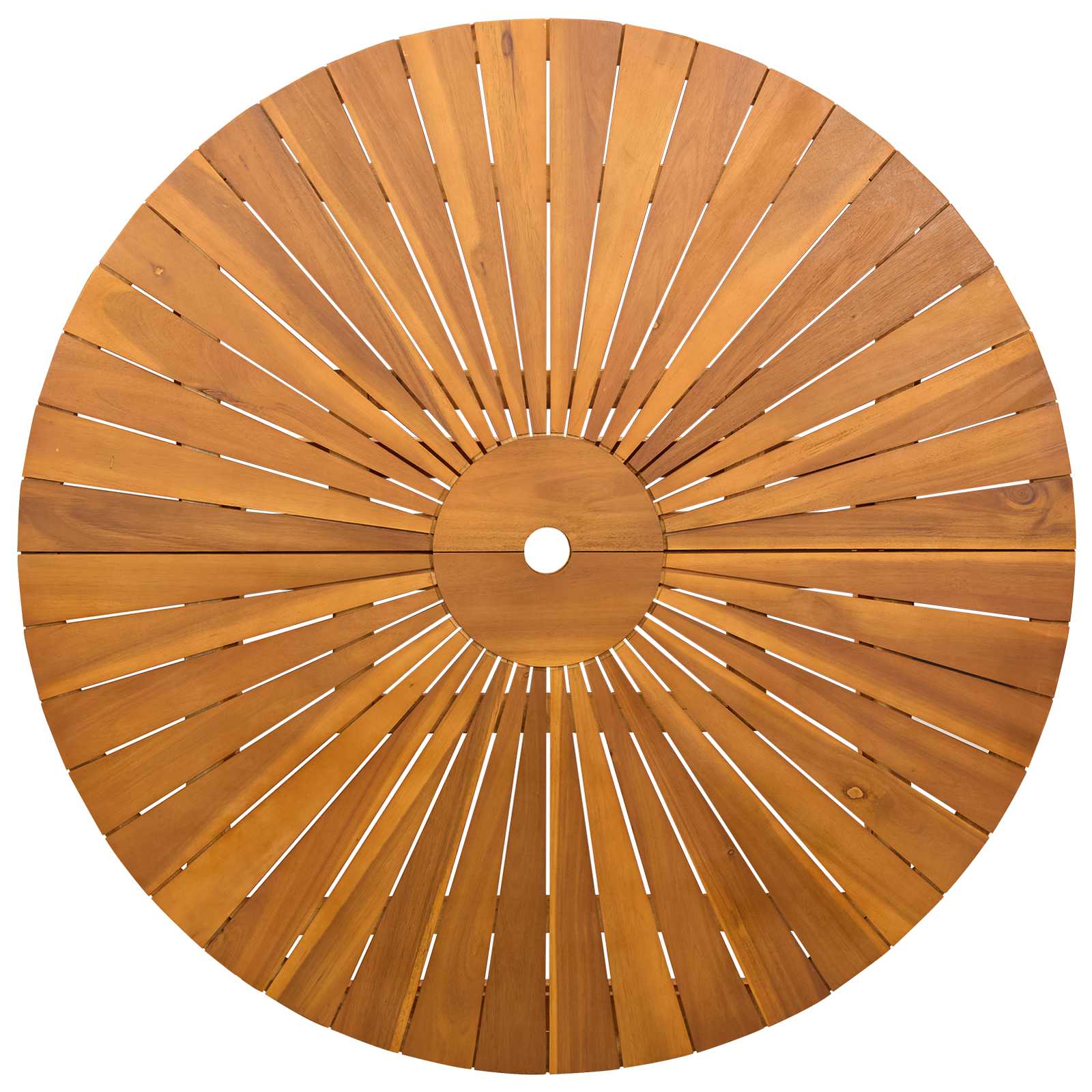 Klappbarer Gartentisch Natur Ø110 x 75 cm Massivholz Akazie