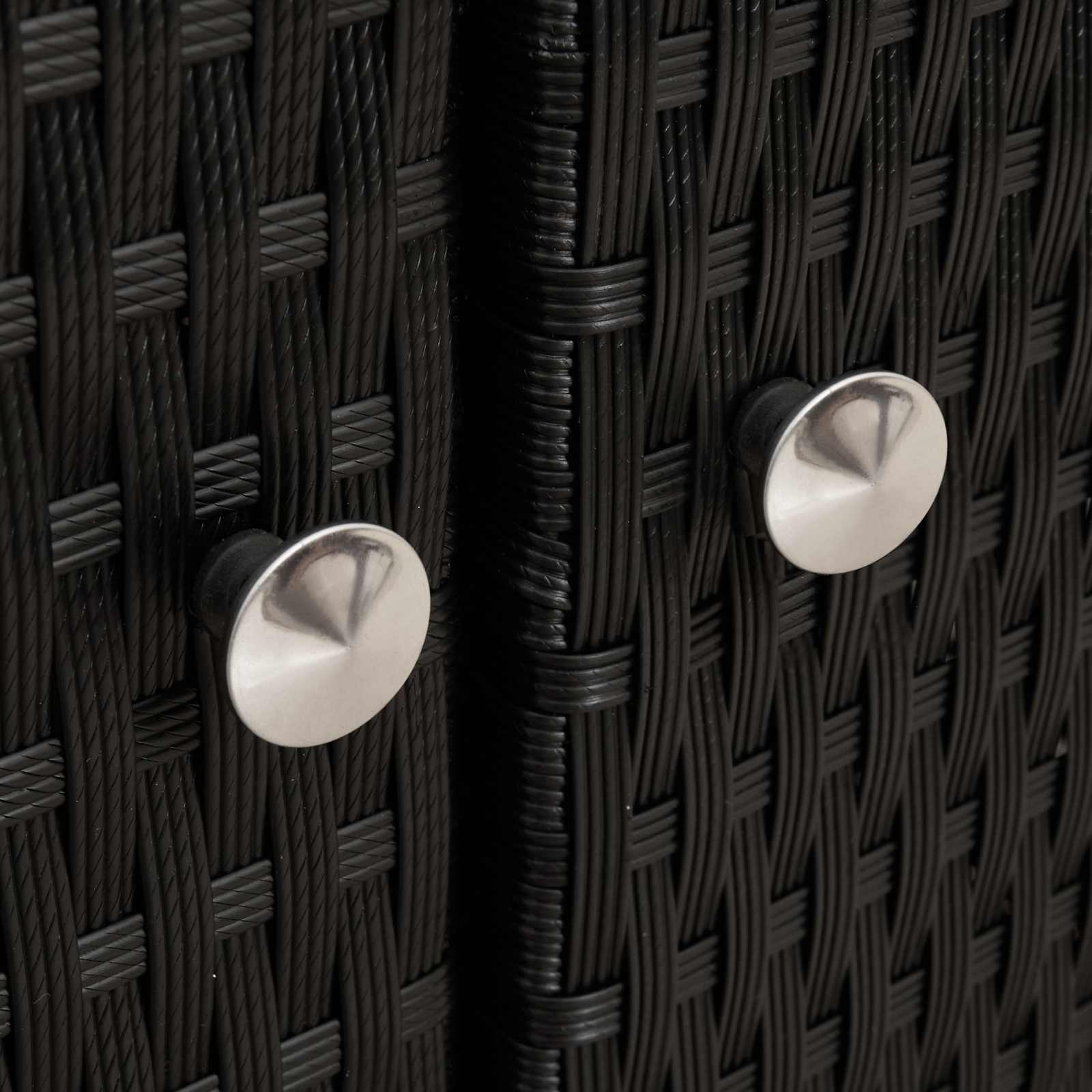Schrank Schwarz 70 x 50 x 87 cm Polyester und Roly Ratten