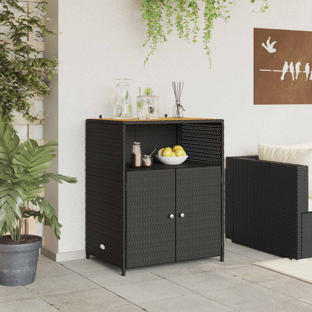 Schrank Schwarz 70 x 50 x 87 cm Polyester und Roly Ratten
