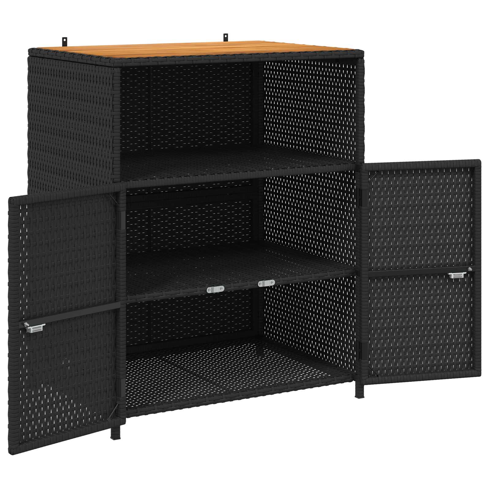 Schrank Schwarz 70 x 50 x 87 cm Polyester und Roly Ratten