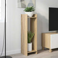 Pflanzenständer mit Regal 2 pcs Sonoma-Eiche 30 x 30 x 100 cm