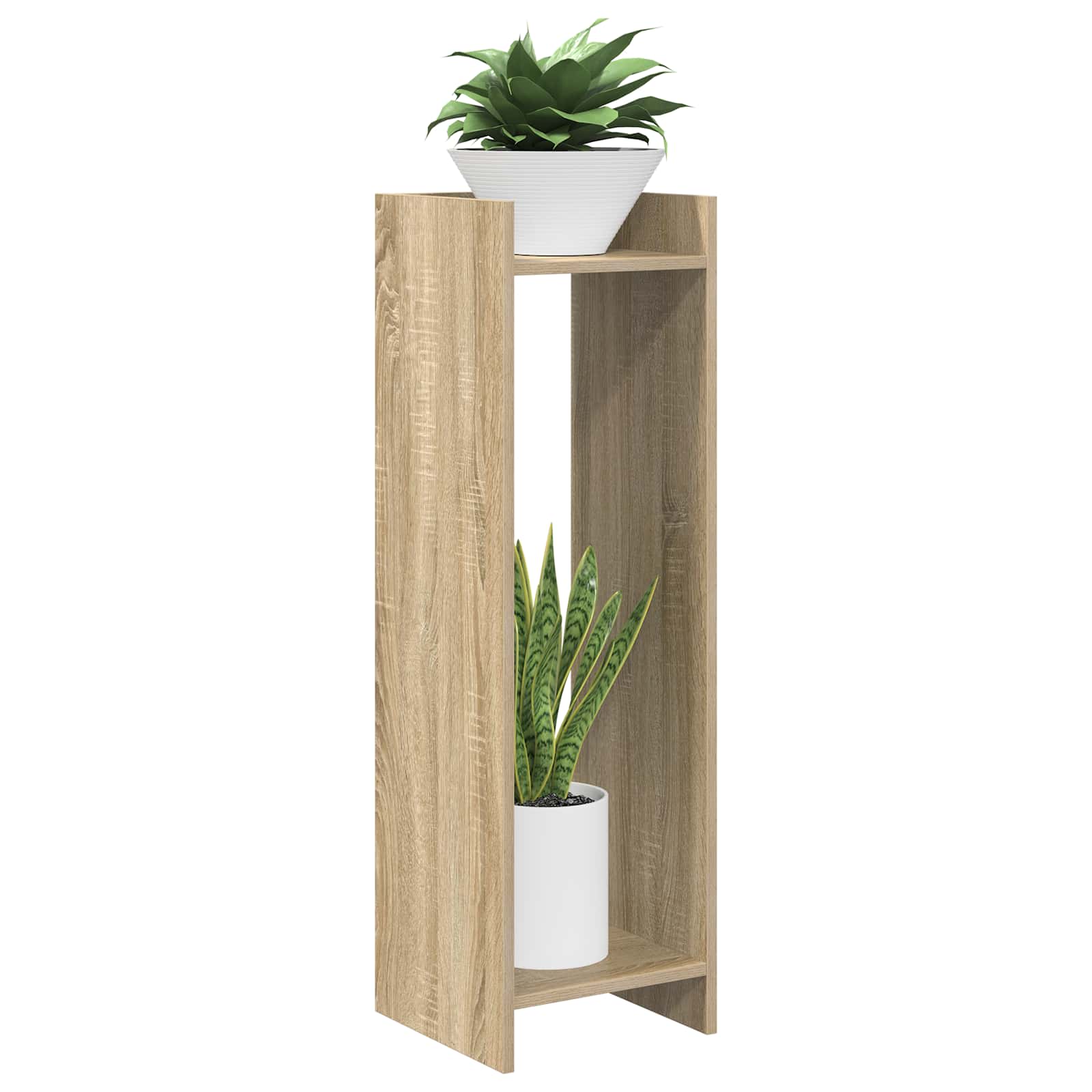 Pflanzenständer mit Regal 2 pcs Sonoma-Eiche 30 x 30 x 100 cm