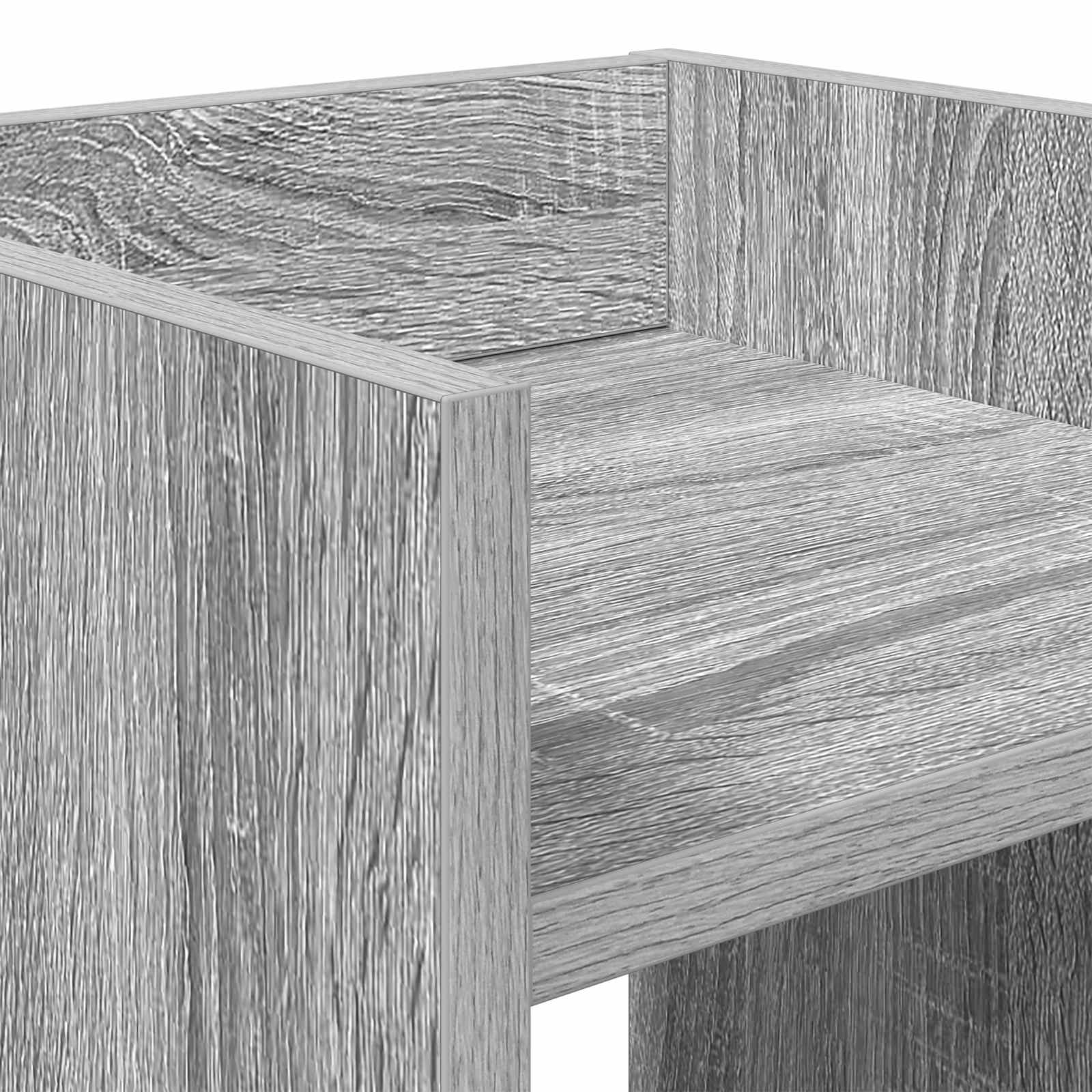 Pflanzenständer mit Regal 2 pcs Graues Sonoma 30 x 30 x 100 cm