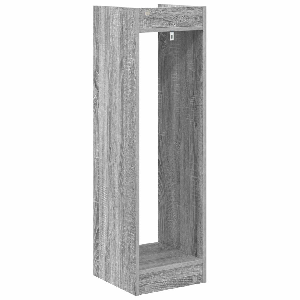 Pflanzenständer mit Regal 2 pcs Graues Sonoma 30 x 30 x 100 cm